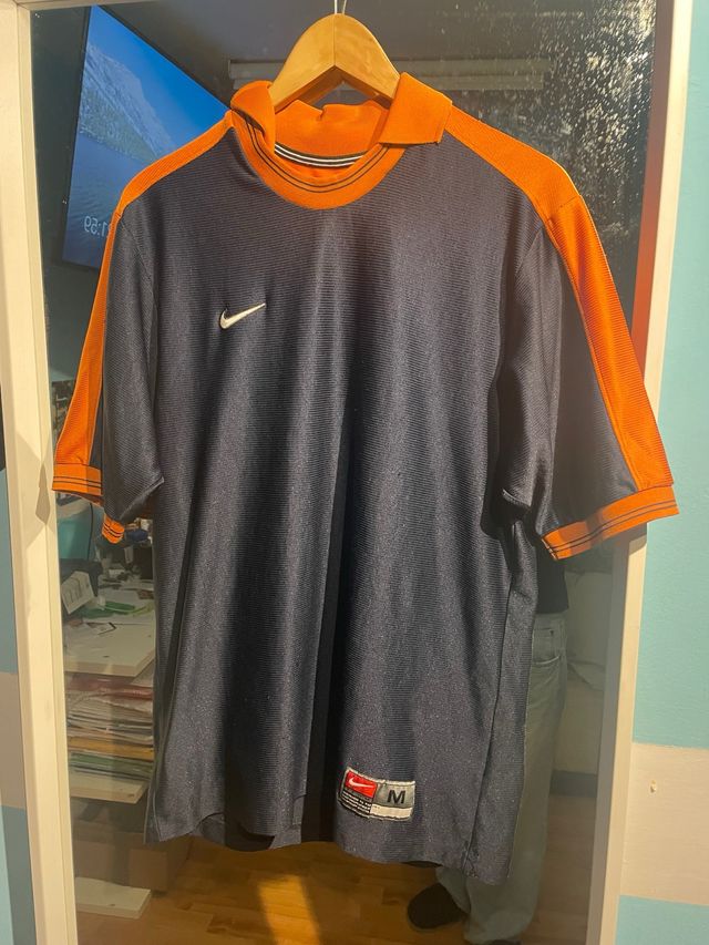 Camiseta Nike retro M azul-naranja