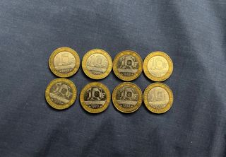 Pack de 8 Monedas de 10 Francos antiguas