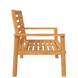 vidaXL Banco sofá de jardín madera maciza