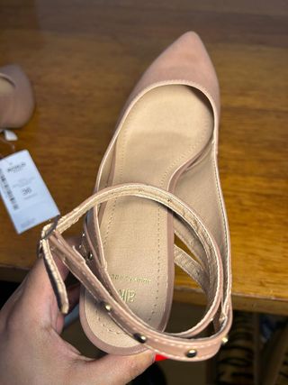 Sandalias Anne Klein beige tacón - nuevas