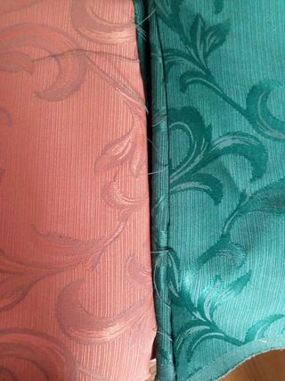 Telas - Verde y Rosa