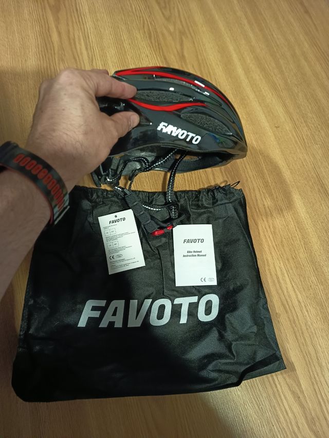 Casco bici FAVOTO negro/rojo - Talla L