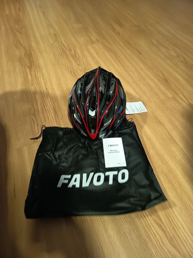 Casco bici FAVOTO negro/rojo - Talla L