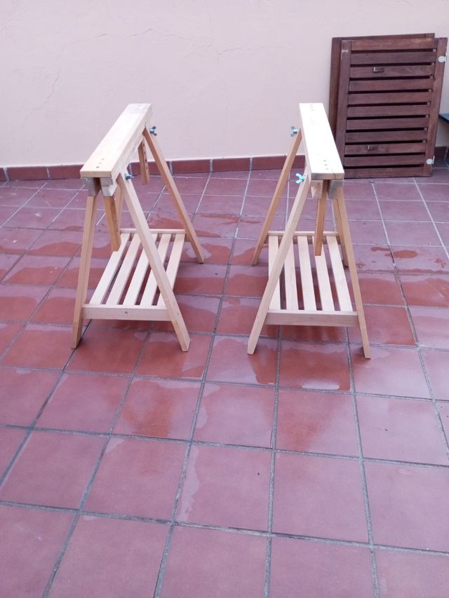 Caballetes de madera se pueden desarmar