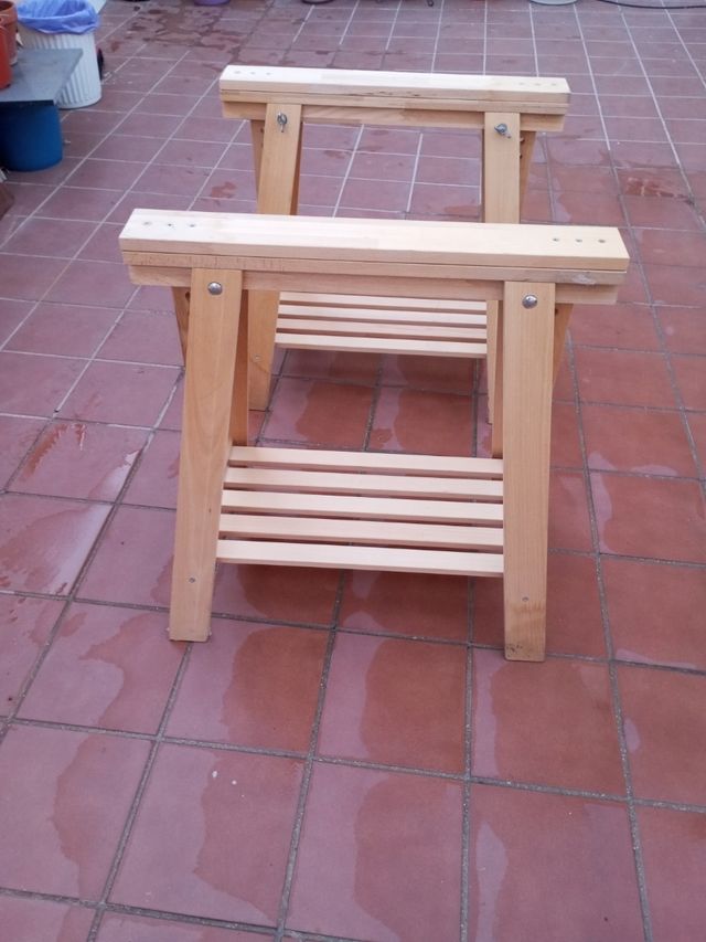 Caballetes de madera se pueden desarmar