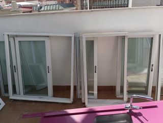 Ventanas y puerta aluminio blanco