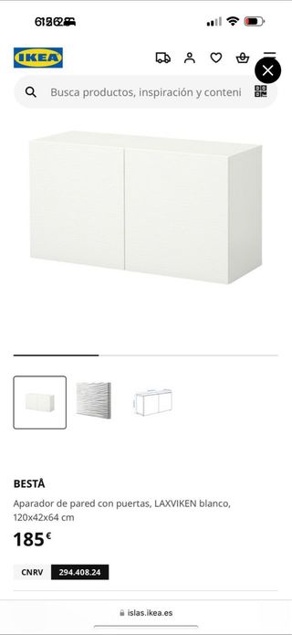 Aparador BESTÅ blanco 120x42x64