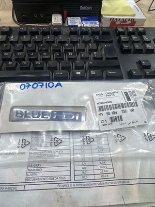 Anagrama BlueHDi Peugeot