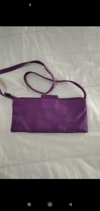 Bolso morado lentejuelas fiesta