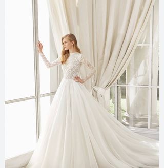 Vestido novia Rosa clará