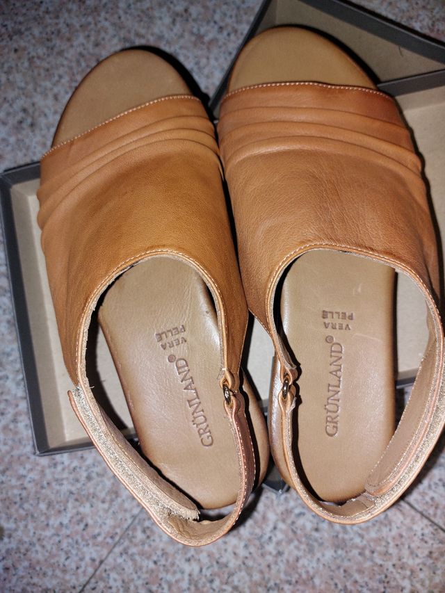 Grunland sandali donna 38 cuoio nuove