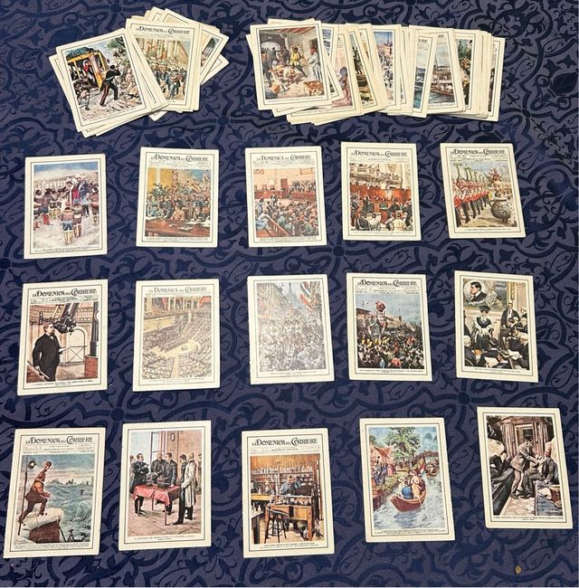 71 cartoline Domenica del Corriere