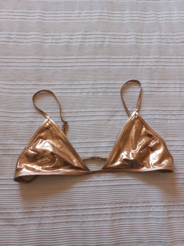 Bikini triangolo oro lucido