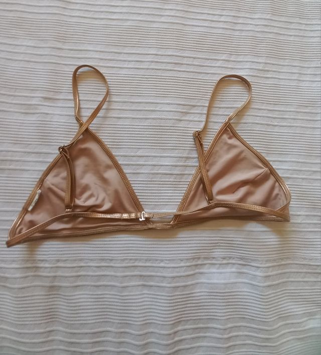 Bikini triangolo oro lucido