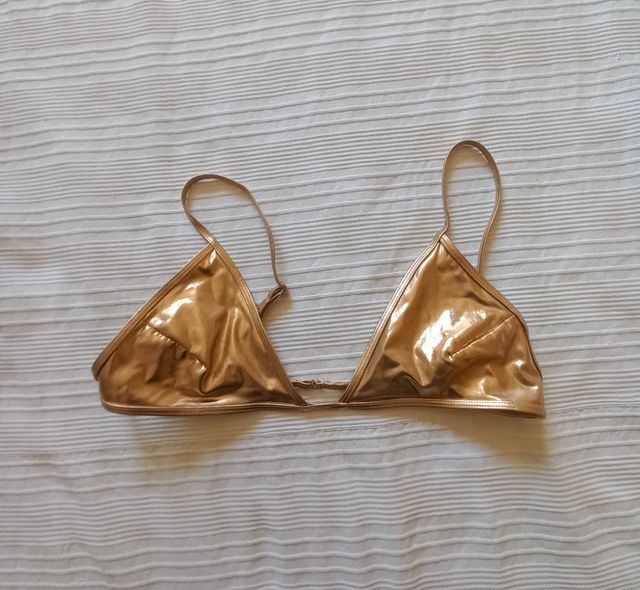 Bikini triangolo oro lucido