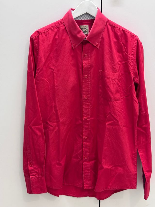 Camicia uomo Cotton & Silk - XL - Rosso con dettag