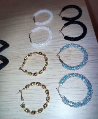 Pack 5 pendientes de aro.