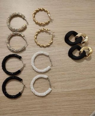 Pack 5 pendientes de aro.