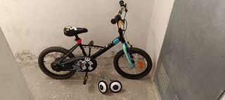 Bicicleta 16" con ruedines