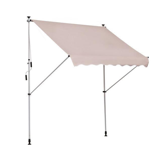 Toldo manual retráctil beige