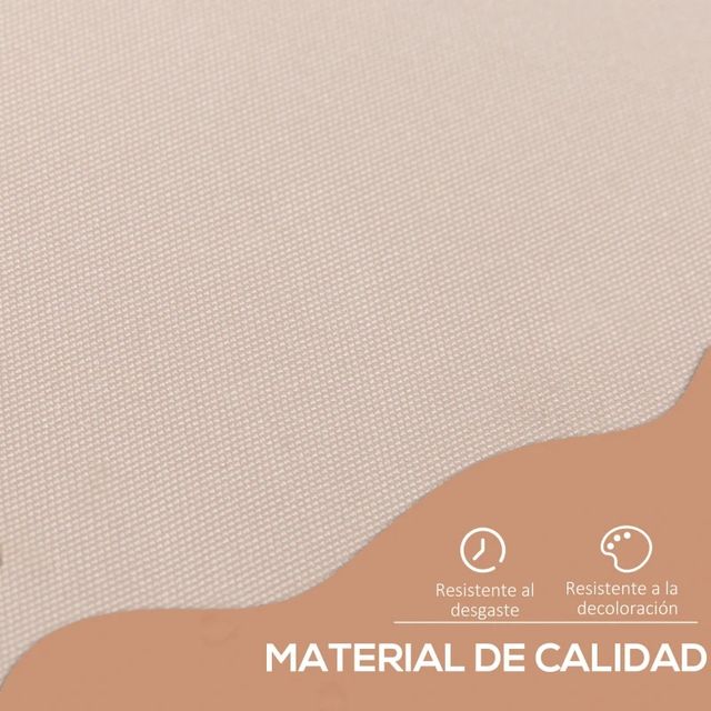 Toldo manual retráctil beige