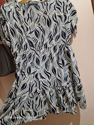 Vestido corto estampado M