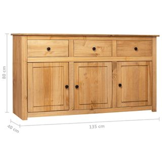 vidaXL Aparador de madera maciza de pino estilo