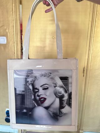 Bolso shopping beige Marilyn Monroe