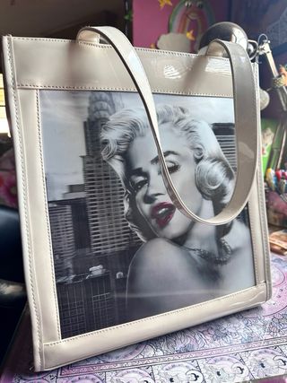 Bolso shopping beige Marilyn Monroe