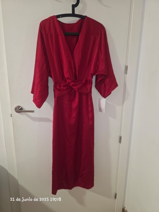 Vestido granate Feversave - Talla única