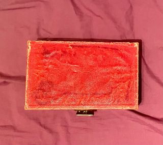 Joyero Piel Rojo Antiguo