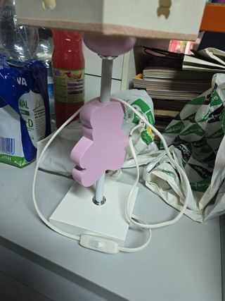 Lampara infantil oso rosa