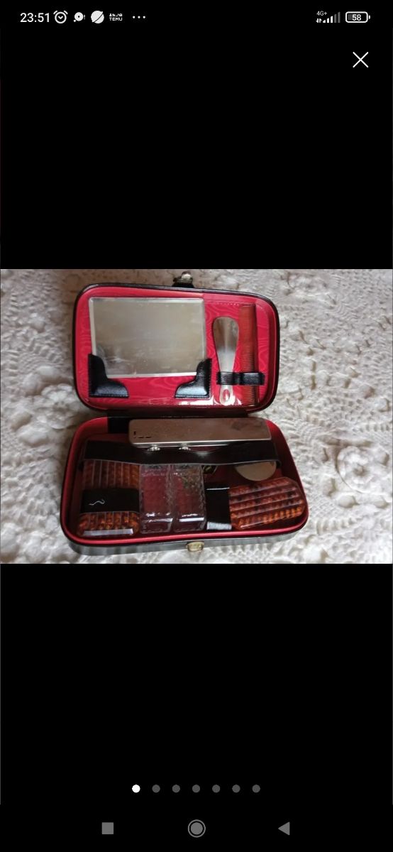 Custodia per trousse da trucco vintage antica