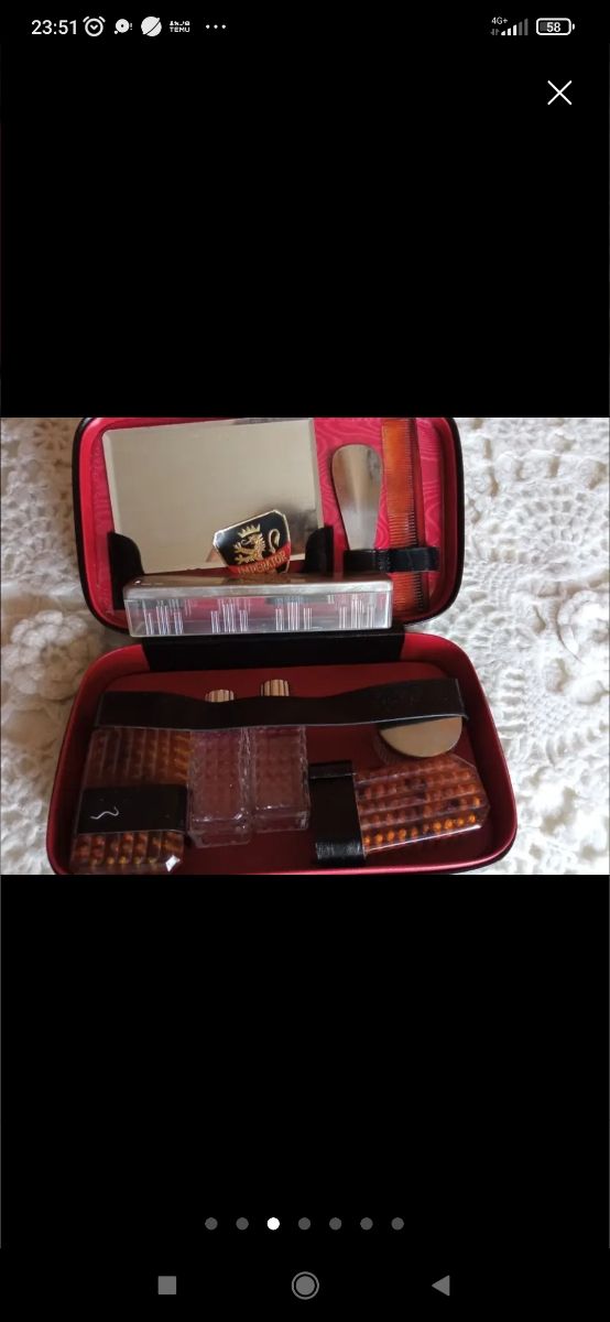 Custodia per trousse da trucco vintage antica