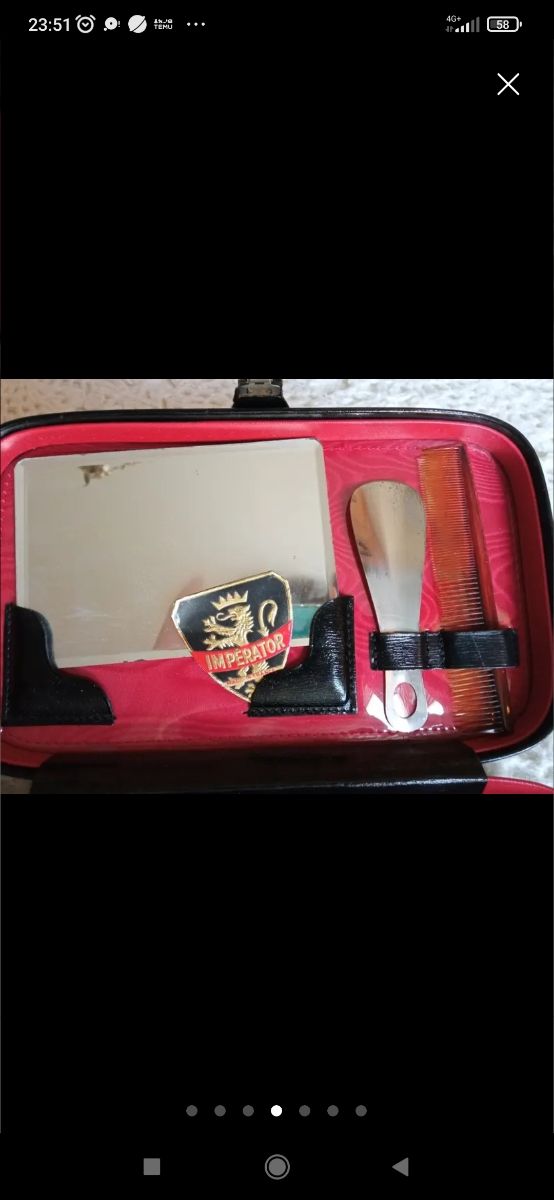 Custodia per trousse da trucco vintage antica