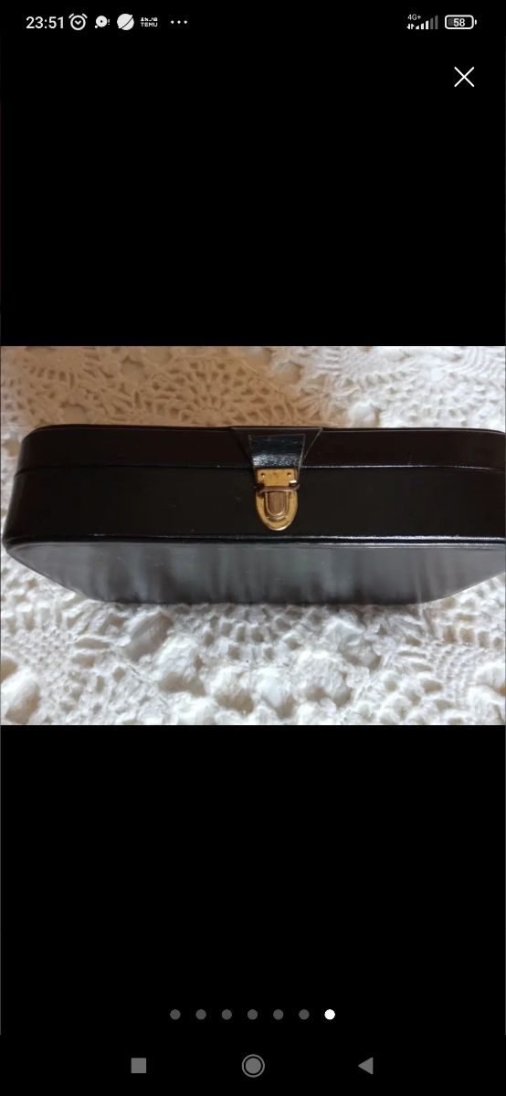 Custodia per trousse da trucco vintage antica