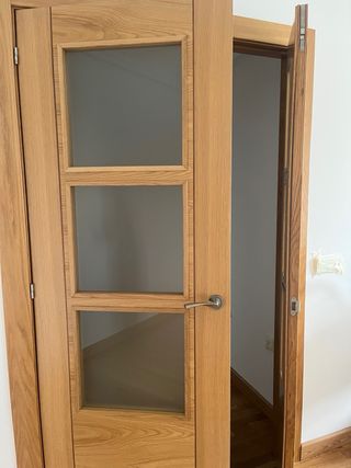 Puerta doble madera maciza
