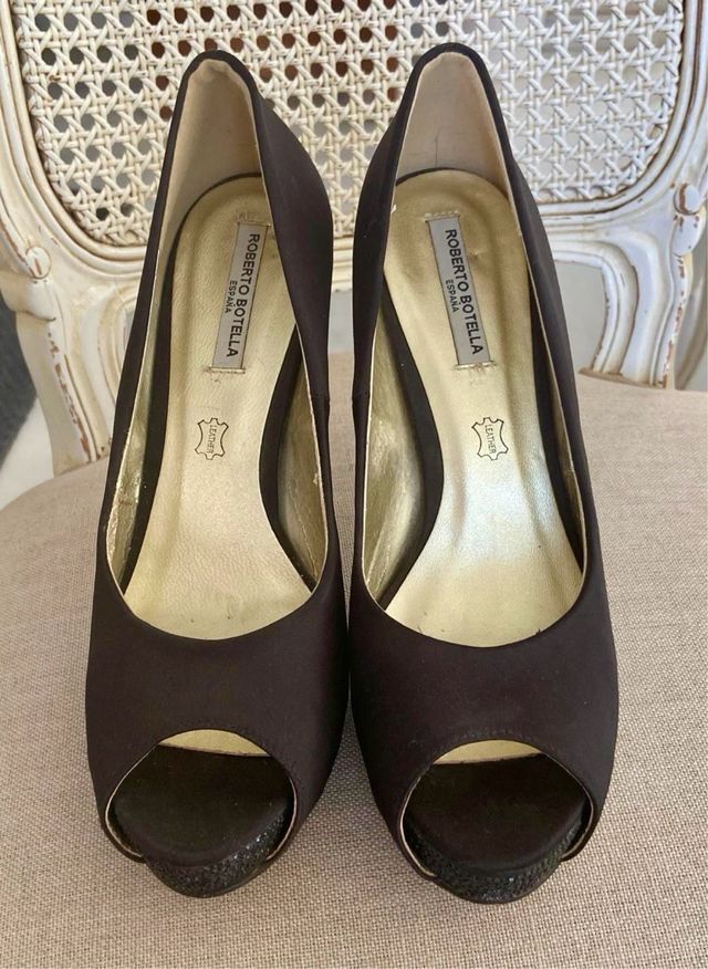 Tacones negros fiesta-pedreria