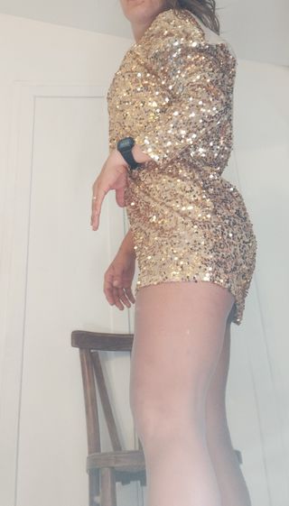 Abito paillettes oro XS/S