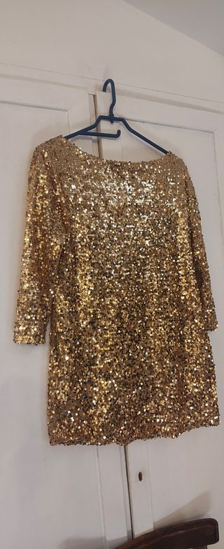 Abito paillettes oro XS/S