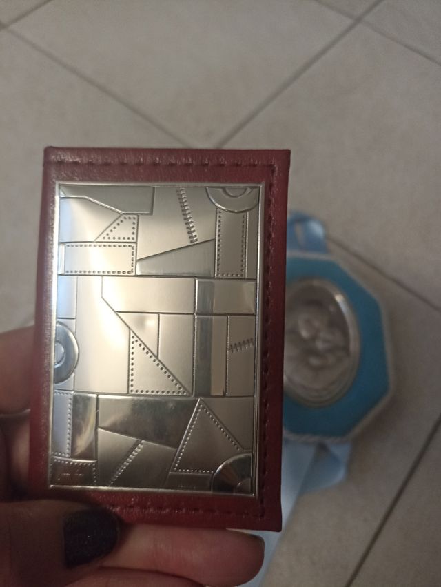 1 Icona Madonna e 2 rubriche in lamina d'argento