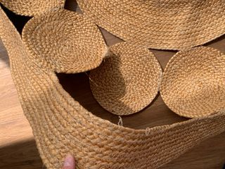 Alfombra redonda yute beige