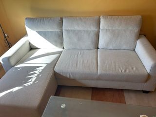 Sofá chaiselongue gris claro PRECIO NEGOCIABLE 