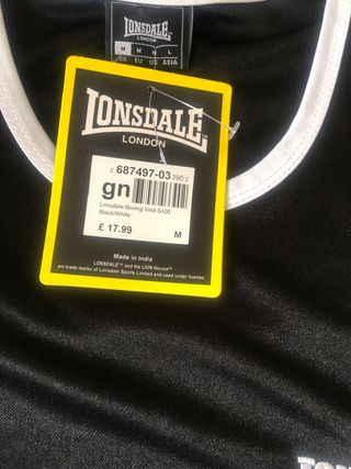 Chaleco boxeo Lonsdale M - Negro