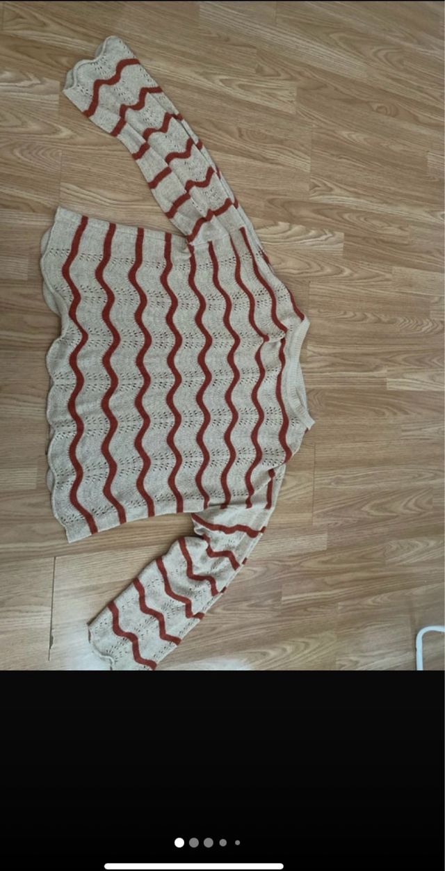 Jersey rayas beige-rojo