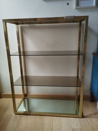 Estantería vintage dorada