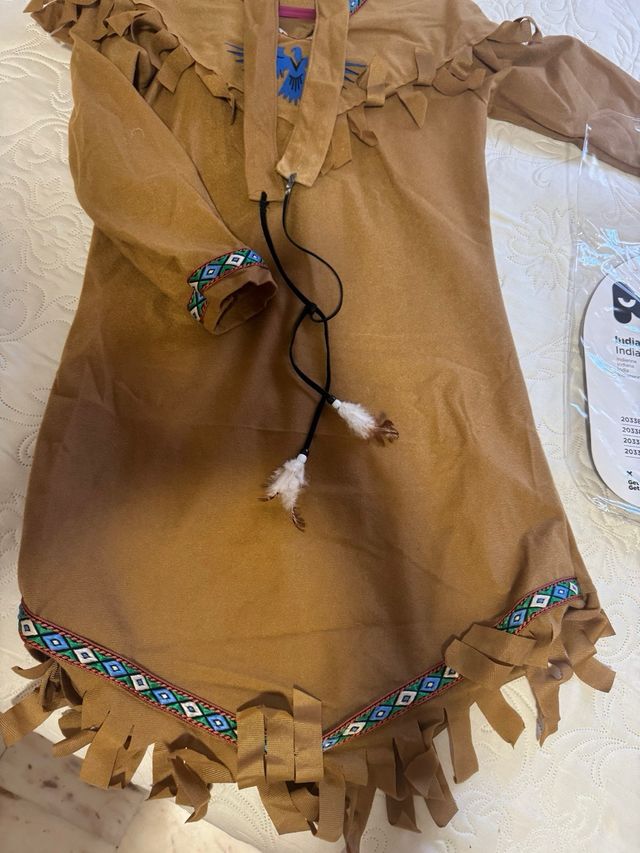 Disfraz india niña talla 10-12