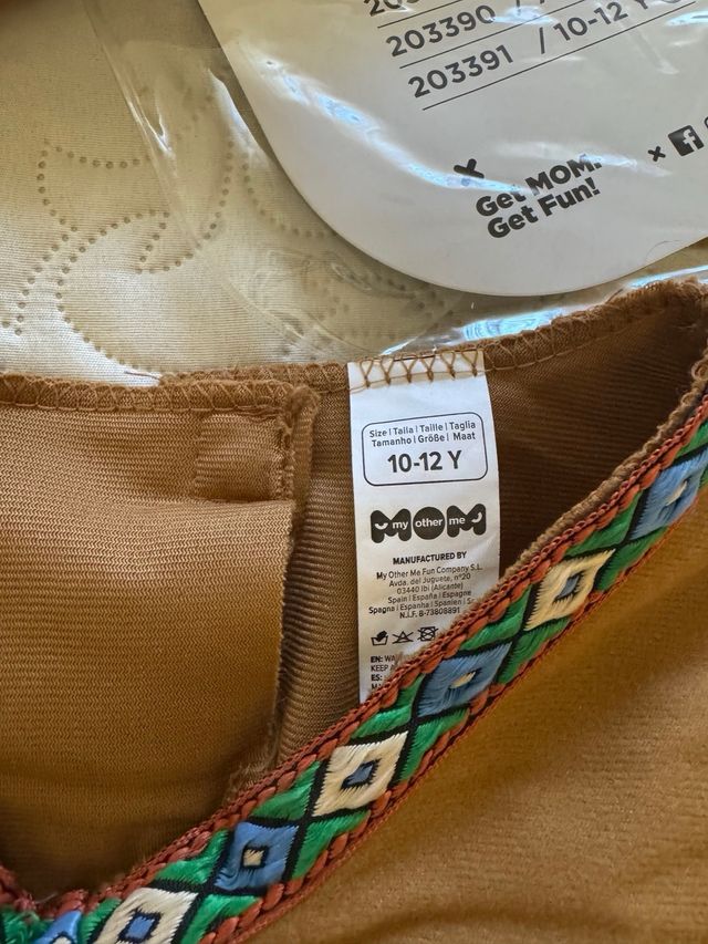 Disfraz india niña talla 10-12