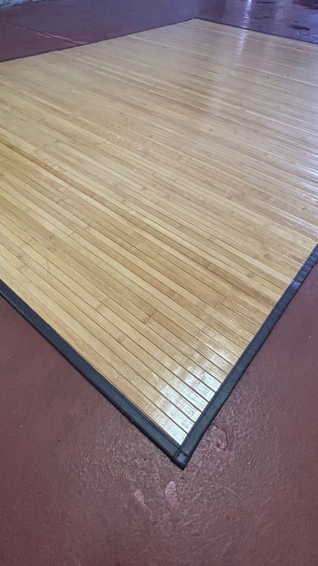 Alfombra bambú beige - Esterilla