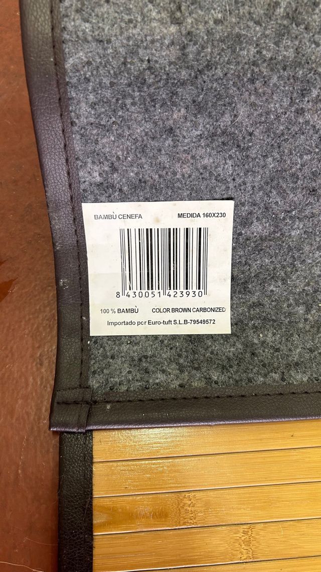 Alfombra bambú beige - Esterilla